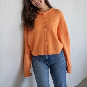 Things Between Piper Cardigan Orange | Women’s Size L